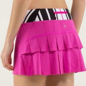 Lululemon pace setter tennis skirt skort Paris pink perfection size 6